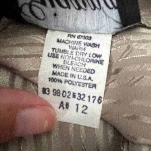 Vintage Gold Metallic Blouse Long Sleeve Cowl Neck Top Party Sparkly - Picture 14 of 14